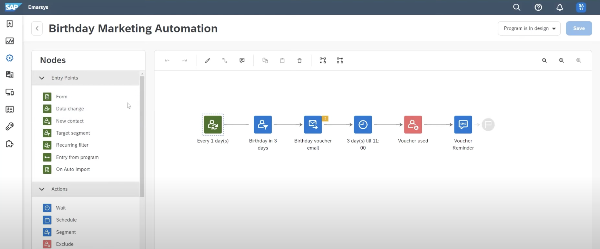 Emarsys product recommendation dashboard